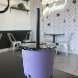 Boba Break Tea House - Taro Slushie w/ Boba!