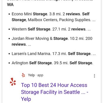 Econo-Mini Storage Center - Top 10 best 24-hour access storage facilities in Seattle according to Yelp - Self Storage Near Me - Seattle, Washington Econo-Mini Storage Center - Top 10 best 24-hour access storage facilities in Seattle according to Yelp - Self Storage Near Me - Seattle, Washington