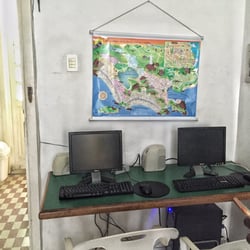Lemon Spirit Hostel - A photo of the computers they make available to guests.