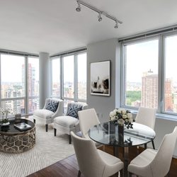 Hawthorn Park - Glenwood - The living area in a luxury NYC apartment at Hawthorn Park in Upper West Side Manhattan