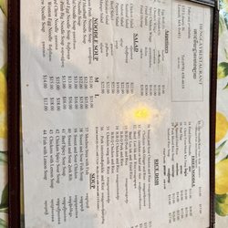 Kuy Teaw Restaurant - Menu