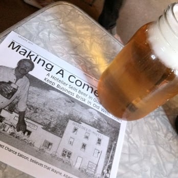 Last Chance Saloon - Beer in a quart sealer - Pubs Near Me - Rosedale Station, Alberta
