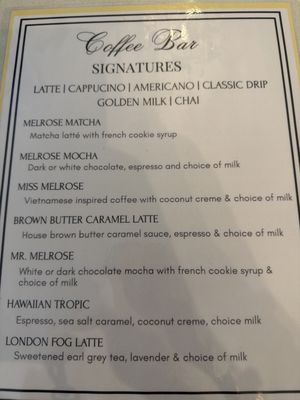 Menu photo 1 Melrose Lihue, HI Menu photo 1 Melrose Lihue, HI