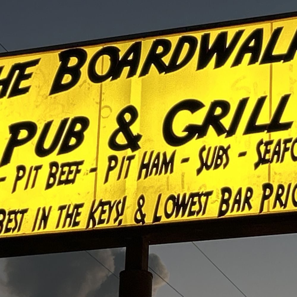 Boardwalk Bar & Grill - Sign from the previous owners - Pizza Near Me - Big Pine Key, Florida Boardwalk Bar & Grill - Sign from the previous owners - Pizza Near Me - Big Pine Key, Florida