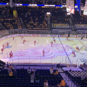 Bridgestone Arena - Res Wings vs Predators hockey game - Stadiums & Arenas Near Me - Nashville, Tennessee