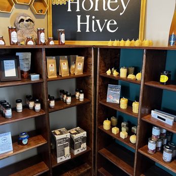 Cup of Communitea - shelves of honey hive products - Coffee & Tea Near Me - Williamsville, New York