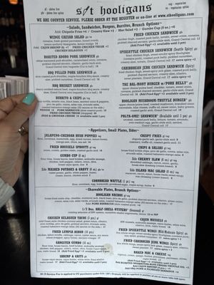 Menu photo 2 S/T Hooligan's Seattle, WA
