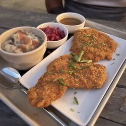 Hopper Haus Bar & Grill - Snitzel Plate, $11, what!?! Sooooo freaking good!