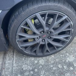 Wheel Magic Mobile Rim Repair - The curb scuffing I caused and the divets were so deep these required welding