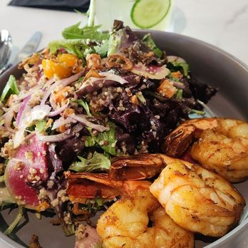 LJ's Lounge - LJs Signature Salad with their famous Shrimp to pair for perfection! - Comfort Food Near Me - Costa Mesa, California LJ's Lounge - LJs Signature Salad with their famous Shrimp to pair for perfection! - Comfort Food Near Me - Costa Mesa, California