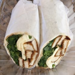 Ledgewood Farm - Chicken broccoli rabe and mozzarella on a wrap.