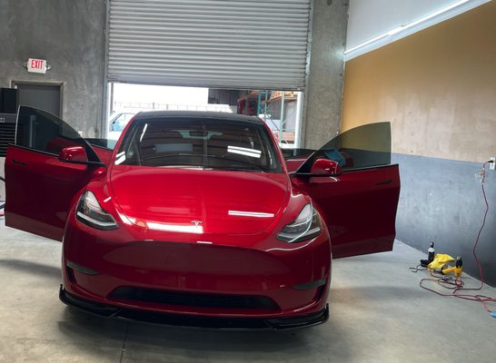 Tesla Model Y - Ceramic tint & full-body PPF on Tesla Model Y Tesla Model Y - Ceramic tint & full-body PPF on Tesla Model Y