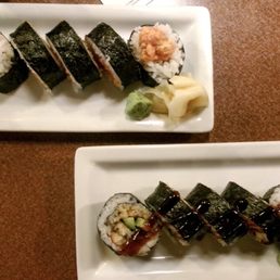 Spicy tuna roll and Eel & Cucumber Roll Spicy tuna roll and Eel & Cucumber Roll