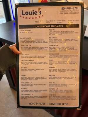 Menu photo 2 Louies Pizzeria Layton, UT Menu photo 2 Louies Pizzeria Layton, UT