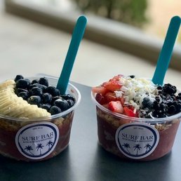 L to R: Shaka (they forgot to put peanut butter on mine) and Very Berry L to R: Shaka (they forgot to put peanut butter on mine) and Very Berry