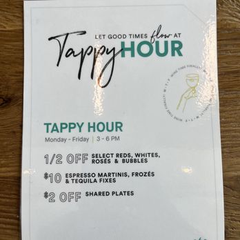 Sixty Vines - Tappy Hour menu - New American Near Me - Miami, Florida