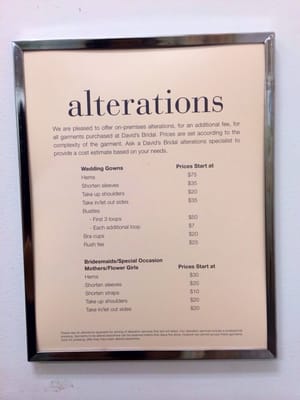 Evening Gowns Tailoring Alterations Wedding Gown Alterations Price