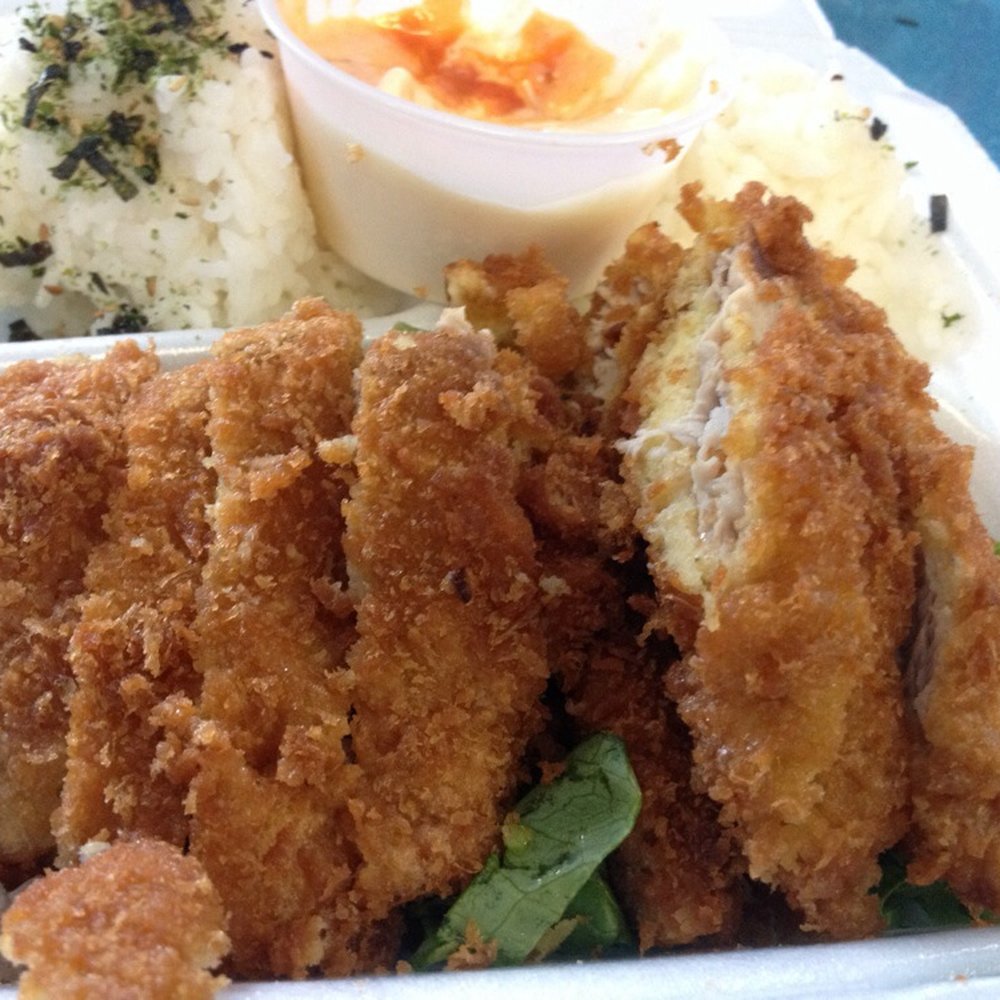 Fresh Catch - Ahi katsu after a few bites! - Hawaiian Near Me - Honolulu, Hawaii