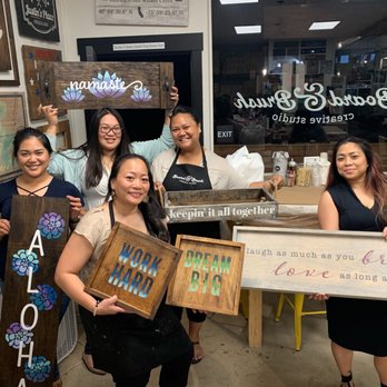 Board & Brush - Finished products! - Paint & Sip Near Me - Walnut Creek, California Board & Brush - Finished products! - Paint & Sip Near Me - Walnut Creek, California