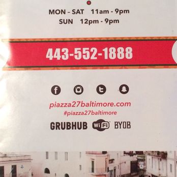 Piazza 27 - Pizza Near Me - Baltimore, Maryland Piazza 27 - Pizza Near Me - Baltimore, Maryland