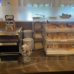 Bread options with oatmeal on the side