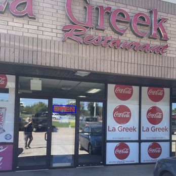 La Greek Restaurant - Front door - Greek Near Me - Oklahoma City, Oklahoma