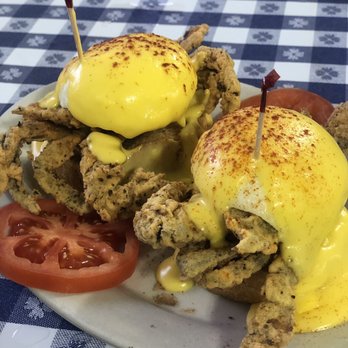 La Pines Cafe - Soft shell crab Benedict - Breakfast & Brunch Near Me - Slidell, Louisiana