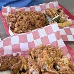 Slider with loaded fries...2 tender meal with...of course loaded fries. Slider with loaded fries...2 tender meal with...of course loaded fries.