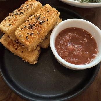 Uchibā Austin - age dofu: crispy tofu, coconut, sweet chili (10) yum! - Cocktail Bars Near Me - Austin, Texas Uchibā Austin - age dofu: crispy tofu, coconut, sweet chili (10) yum! - Cocktail Bars Near Me - Austin, Texas