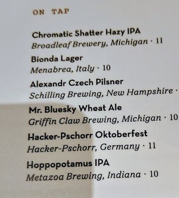 Menu photo 5 Terrace Room New Buffalo, MI