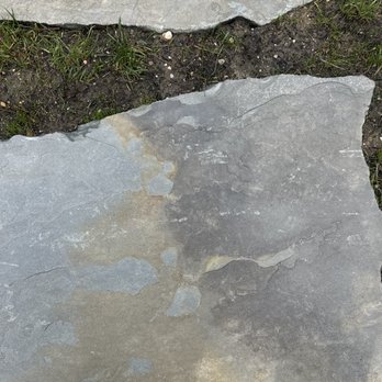 Godoy's Driveway Service - brand new stone installation. discolored, scratched, looks terrible. - Masonry/Concrete Near Me Godoy's Driveway Service - brand new stone installation. discolored, scratched, looks terrible. - Masonry/Concrete Near Me