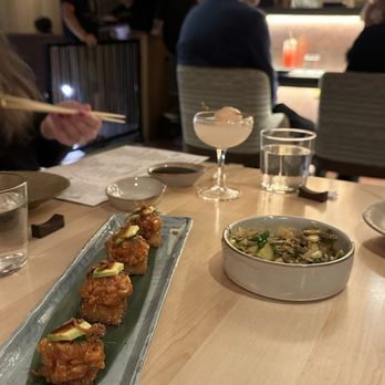 Crave Sushi Bar - Salmon crispy rice and cucumber salad - Japanese Near Me - New York, New York Crave Sushi Bar - Salmon crispy rice and cucumber salad - Japanese Near Me - New York, New York