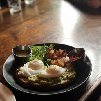 Friducha - Poached eggs in a smashed avocado toast. - Mexican Near Me - Brooklyn, New York Friducha - Poached eggs in a smashed avocado toast. - Mexican Near Me - Brooklyn, New York