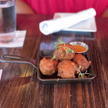 Bosscat Kitchen & Libations - These lil tasty fukkers are a game changer . Pulled pork hush puppies!!!and the dipping sauce can you say flavor bomb .... - New American Near Me - Irvine, California Bosscat Kitchen & Libations - These lil tasty fukkers are a game changer . Pulled pork hush puppies!!!and the dipping sauce can you say flavor bomb .... - New American Near Me - Irvine, California