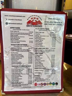 Menu photo 1 Sweeties Crab Shack Marietta, GA