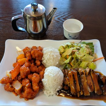 Suzy's Pho Teriyaki - Lunch menu #7: Teriyaki chicken + sweet and sour chicken. Very tasty, enough for 2 meals! - Japanese Near Me - Puyallup, Washington Suzy's Pho Teriyaki - Lunch menu #7: Teriyaki chicken + sweet and sour chicken. Very tasty, enough for 2 meals! - Japanese Near Me - Puyallup, Washington