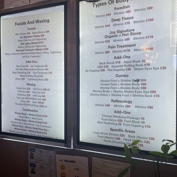 Joy Spa - Menu options - Massage Therapy Near Me - Las Vegas, Nevada Joy Spa - Menu options - Massage Therapy Near Me - Las Vegas, Nevada