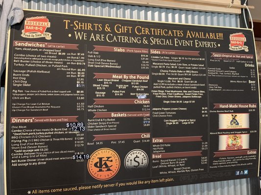 Menu photo 4 Rosedale Barbeque Kansas City, KS
