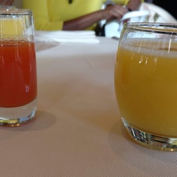 Tableau - Tower Suites menu: melon juice (amuse-bouche) & OJ - Breakfast & Brunch Near Me - Las Vegas, Nevada