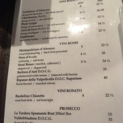 Pizzeria Amici - Drinks menu