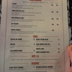 Long Arm Pub & Brewery - Current food menu as of Sept 2026