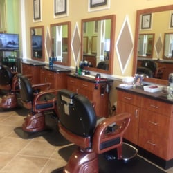 NorthRock Barber Shop - Wood Trim Seats with Mirrors