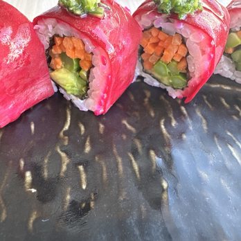 Miku - Up close of the veggie roll - Japanese Near Me - Vancouver, British Columbia Miku - Up close of the veggie roll - Japanese Near Me - Vancouver, British Columbia