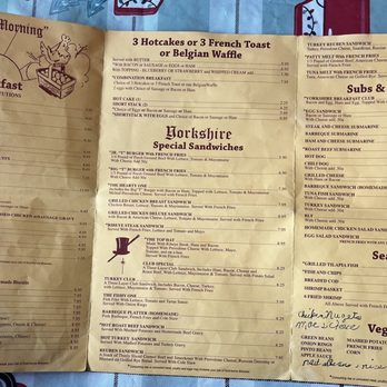 Yorkshire Restaurant - Menu - Breakfast & Brunch Near Me - Manassas, Virginia Yorkshire Restaurant - Menu - Breakfast & Brunch Near Me - Manassas, Virginia
