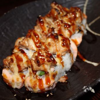 A-Ru Sushi - Baked Volcano Roll / salmon and tuna outside - Sushi Bars Near Me - Buellton, California
