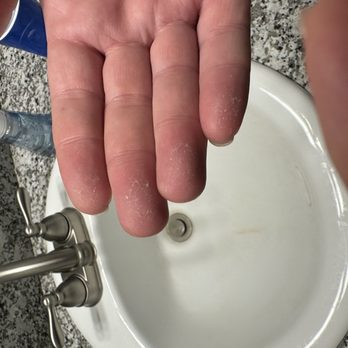 SCS Cleaning - White glove of other bath countertop revealed it wasn't cleaned either. - Office Cleaning Near Me - Lubbock, Texas SCS Cleaning - White glove of other bath countertop revealed it wasn't cleaned either. - Office Cleaning Near Me - Lubbock, Texas