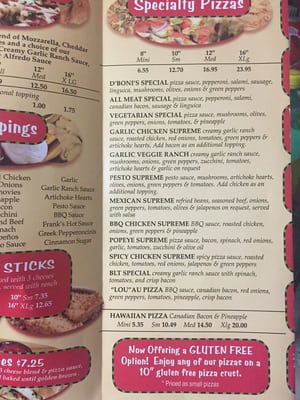Menu photo 7 D'boni's Pizza Escalon, CA Menu photo 7 D'boni's Pizza Escalon, CA