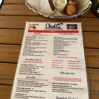 Chad's - Menu - Breakfast & Brunch Near Me - Santa Barbara, California