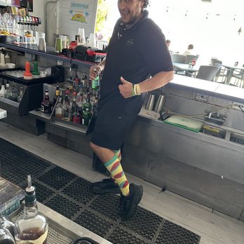 Lazy Days Restaurant - A-aron and his amazing socks! - Seafood Near Me - Islamorada, Florida Lazy Days Restaurant - A-aron and his amazing socks! - Seafood Near Me - Islamorada, Florida