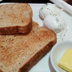 Theobroma Chocolate Lounge - Poached eggs on toast.